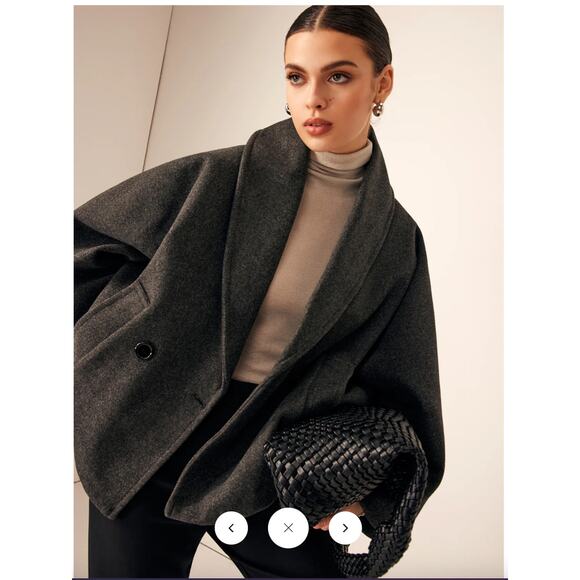 Commense Tweed Pockets Loose Coat Sz S - Picture 5 of 7